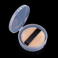 Round Transparent PP Powder Puff Storage Case
