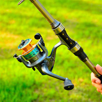 Carbon Fiber Sea Fishing Rod and Reel Combo with Tackle Bag