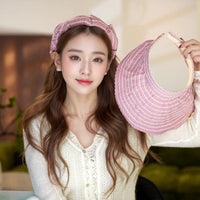 Women's UPF 50+ UV Protection Foldable Sun Visor with Wide Brim and Headband