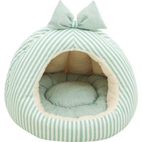 Enclosed Warm Cat Bed for Deep Sleep, Thickened Winter Pet Nest for Kittens and Small Cats