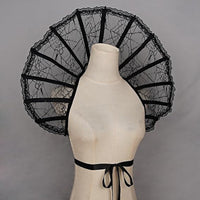 Halloween Lace Cape Collar with Skeleton Frame for Cosplay & Party
