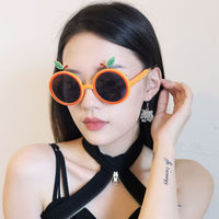 Hawaiian Beach Style Orange Fruit Novelty Glasses for Kids and Adults, Fun Party Eyewear