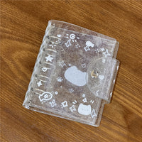 Ins Style Glitter Snowflake M5 Loose-Leaf Notebook PVC Soft Cover Diary Card Holder
