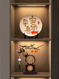 New Chinese Style Persimmon Gourd Ornament Set for Living Room Decor and Housewarming Gift