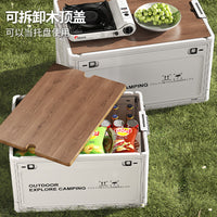 Foldable Outdoor Camping Storage Box for Car Trunk Organization and Picnics