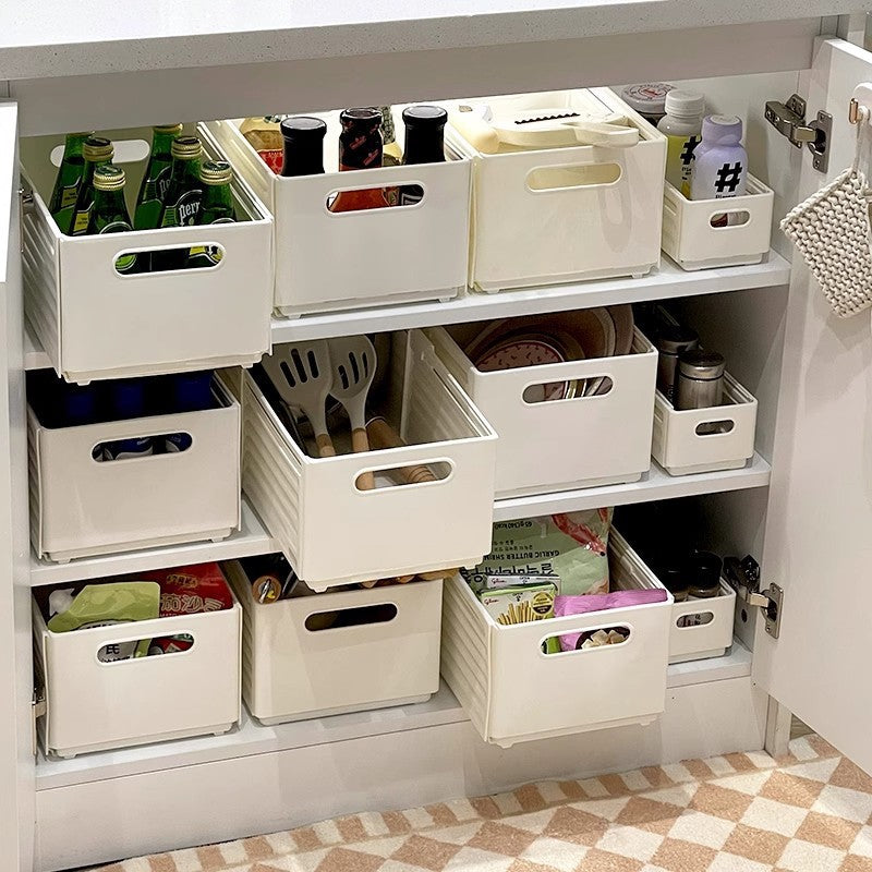 Expandable Drawer Organizer Bins for Cabinet and Desk Storage