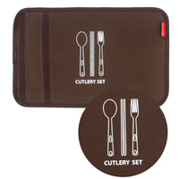 Outdoor Camping BBQ Cutlery Set for 4 People, Portable Stainless Steel Spoon, Chopsticks, Fork, Travel Picnic Bag