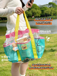 Large Capacity Dry Wet Separated Swimming Beach Bag with Shoulder Strap