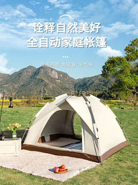 Pop-Up Outdoor Camping Tent for 2-4 People - UV Protection & Windproof
