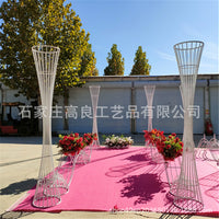 European Style Wrought Iron Floral Arch for Wedding & Garden Decor