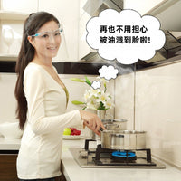 Baoluona Anti-Oil Splash Face Shield Head-Mounted Isolation Mask Kitchen Anti-Splatter Protective Mask Double-Sided Anti-Fog
