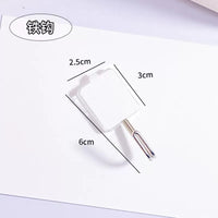 Heavy-Duty Adhesive Hooks for Wall Mounting - Metal & Acrylic Options, No-Drill Installation