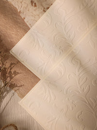 Echoes French Vintage Embossed Greeting Card for Weddings, Thank You, Blessings, and Invitations