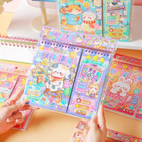 Cartoon Adventure Game Sticker Book for Kids, Educational Toy for Girls, Primary School Student Gift