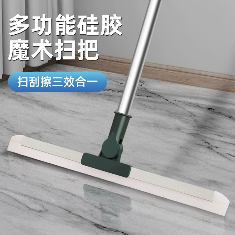Magic Silicone Squeegee Mop for Wet and Dry Use, Bathroom Floor and Window Cleaning Tool