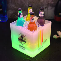 7L LED Ice Bucket Bluetooth Speaker with Foldable Design for Outdoor Beverages