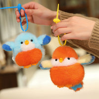 Cute Squeaky Bird Plush Keychain Backpack Charm