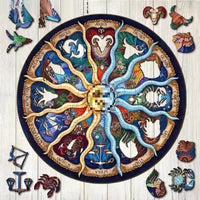Irregular Wooden Jigsaw Puzzle for Adults and Kids, Stress Relief Brain Teaser Toy