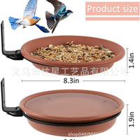 Hanging Bird Feeder and Water Tray Set for Garden and Outdoor Use