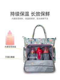 Lightweight Large Capacity Diaper Bag with Thermal Tote and Waterproof Crossbody Functionality