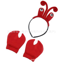 Halloween Crab Headband and Gloves Set for Ocean Carnival Party Costume
