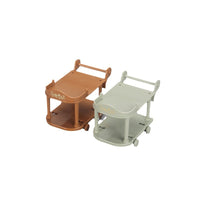 Kids' Miniature Food Cart Play Set for Dollhouse Kitchen Role Play