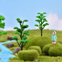 Miniature Artificial Banyan Tree & Pine Tree for Micro Landscape Decor