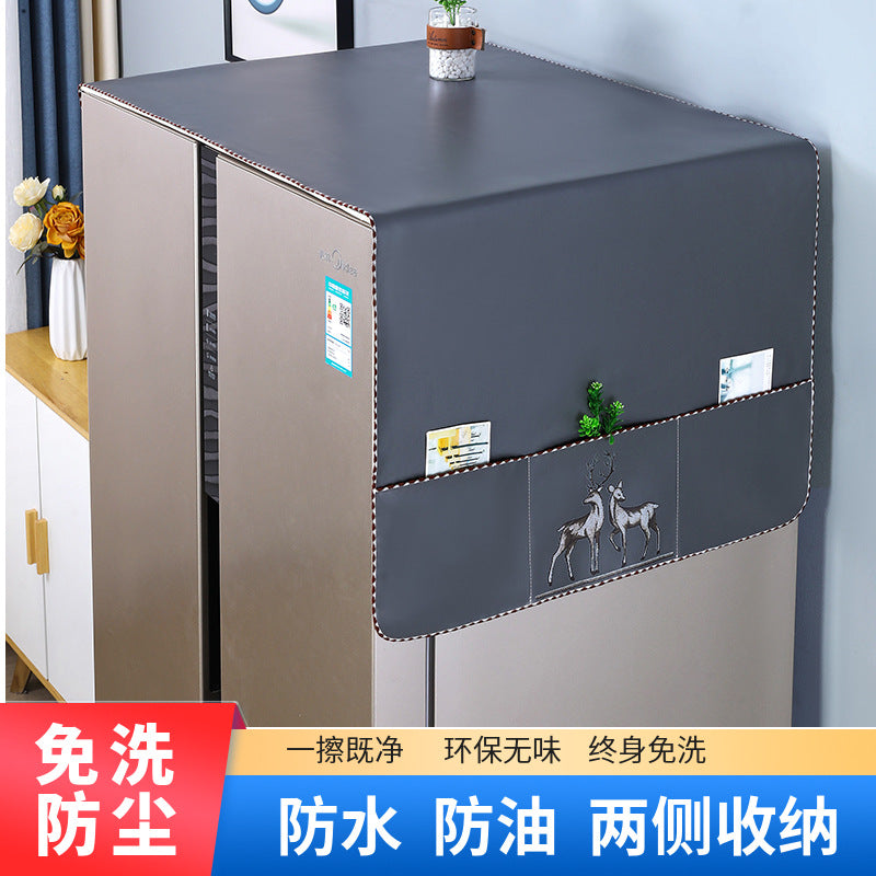 Refrigerator Top Cover Dustproof Washing Machine Cover Waterproof Oil-proof Microwave Oven Single Double Four-Door Refrigerator Towel