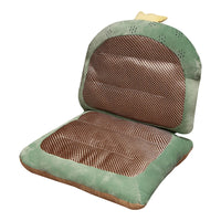 Plush Office Chair Cushion with Integrated Summer Mat for Dormitory and Home Sofa