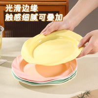 Round Plastic Serving Plate for Fruit, Steak, Cake, Snacks and Salad