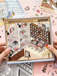 Xinmo 3D Diorama Sticker Book for Creative Scene Building and Stress Relief