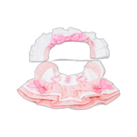 Doll Clothes Dress with Headband for 10/20cm Cotton Dolls