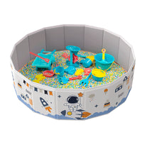 Kids Astronaut Sandbox Play Set with Cassia Seeds and Mat