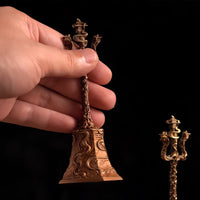 Taoist Sanqing Bell Ornament, Engraved Craft Zen Decor, Gift for Elders