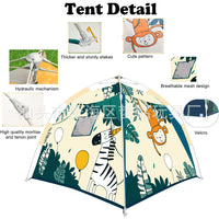 Kids' Pop-Up Play Tent for Indoor/Outdoor Use - Monkey or Astronaut Design