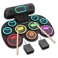 Colorful Electronic Roll-Up Drum Pad for Kids - Rhythm Practice Percussion Instrument