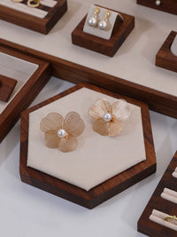 Walnut Wood Jewelry Display Stand Mannequin for Necklaces, Earrings, Bracelets, and Rings