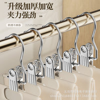 Stainless Steel Clothes Pegs with Hooks, Strong Grip, Multi-functional, Non-marking, Wide Mouth Clips for Home Laundry