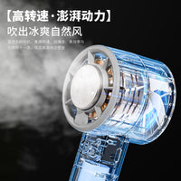 Portable Cooling Fan with Ice Compress Function, 5-Speed Handheld Desk Fan with Hook