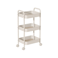 3-Tier Rolling Utility Cart with Wheels, Multi-layer Storage Organizer for Kitchen, Snacks, and Home