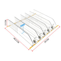 Adjustable Width Shelf Merchandiser Pusher for Deep Cabinets, Snacks, and Beverages