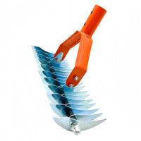 Multifunctional Garden Rake with Adjustable Stainless Steel Handle for Soil and Thatch