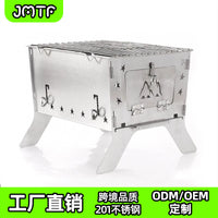 Portable Stainless Steel BBQ Grill for Outdoor Camping and Picnics