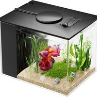 Desktop Self-Circulating Aquarium with Side Filter and Pump for Office and Home Decor