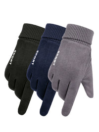 Men's Winter Thermal Windproof Touchscreen Gloves for Outdoor Cycling & Driving