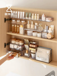 Lazy Corner Mirror Cabinet Organizer for Cosmetics and Toiletries