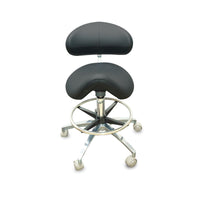 Ergonomic Saddle Stool with Wheels for Dental Office and Salon