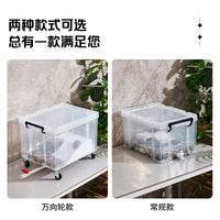 Turtle Habitat Tank with Filter and Lid, Plastic Aquarium for Home Use