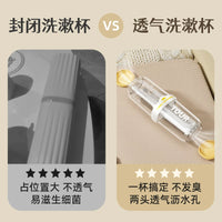 Portable Travel Toothbrush Holder and Mouthwash Cup Set with Detachable Base