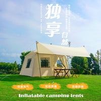 Inflatable Outdoor Camping Tent with Detachable Awning for 4-6 People, All-Season Warmth